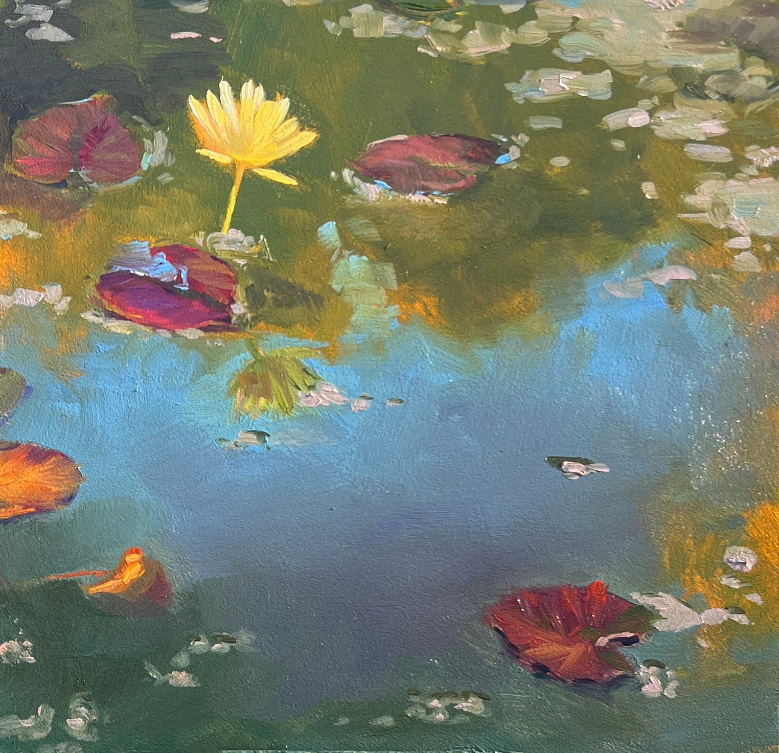 Frothy Fountain, 2025
8 x 8 in. Oil on Panel
Painted En Plein Air
Ocean Reef Club - Key Largo, FL